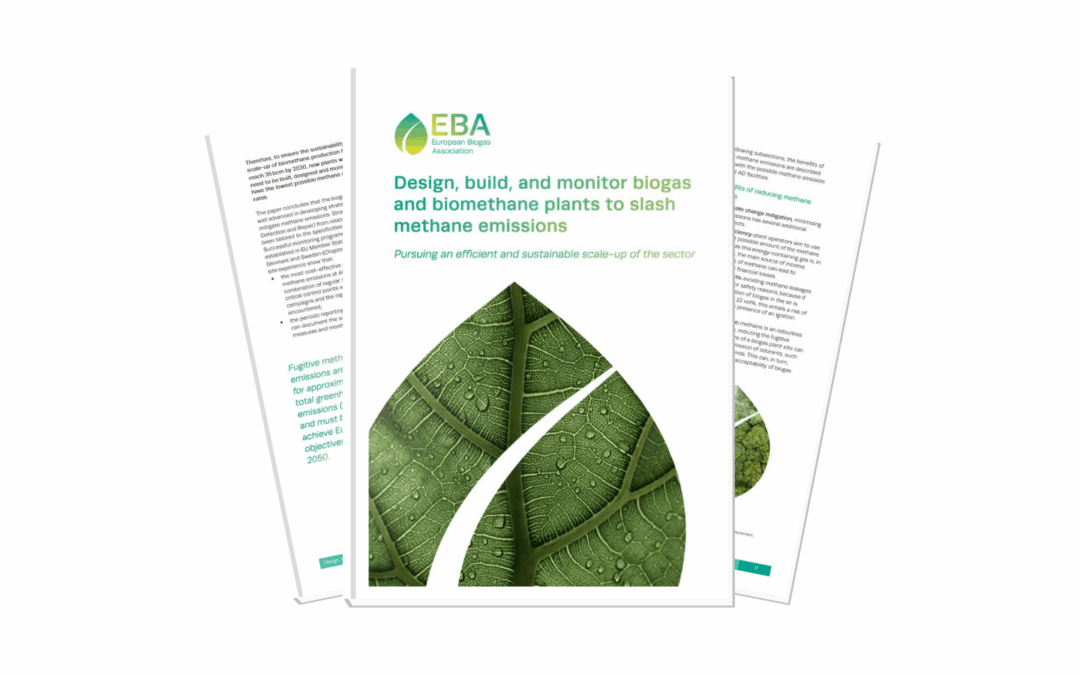 EBA report sheds light on the efforts of the European biogas industry to reduce methane emissions with sustainable biogas production